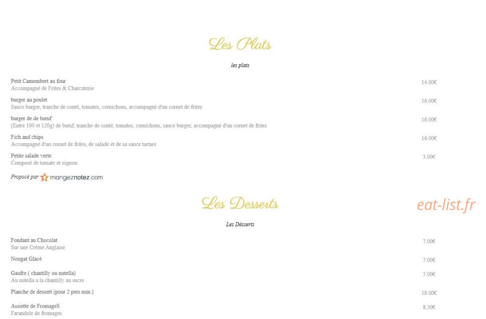 Lotus café — carte page 2