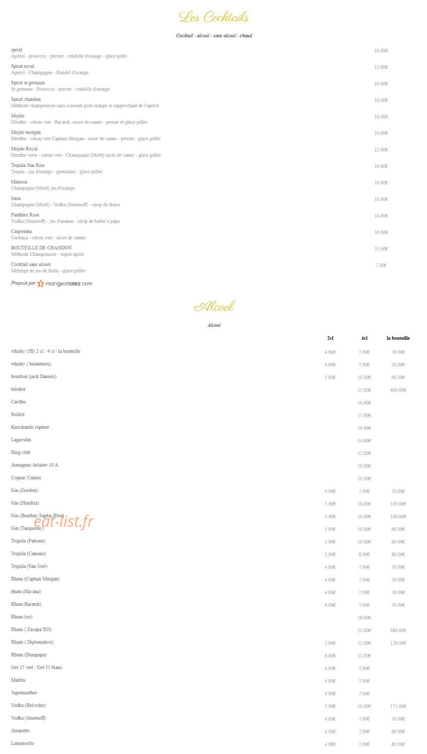 Lotus café — carte page 3