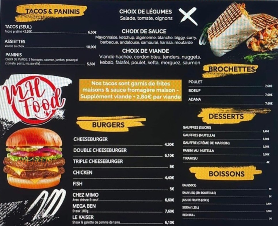 M.H Food — carte page 2