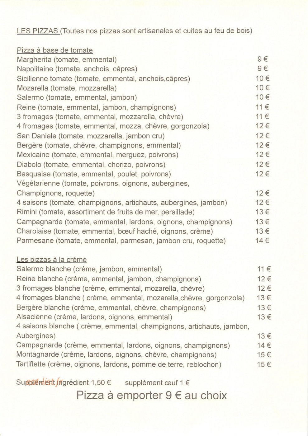 Ma Belle Cuisine — carte page 4