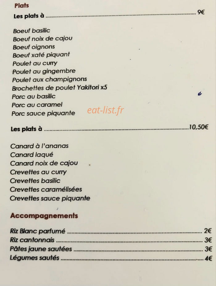 Madame Ho — carte page 2