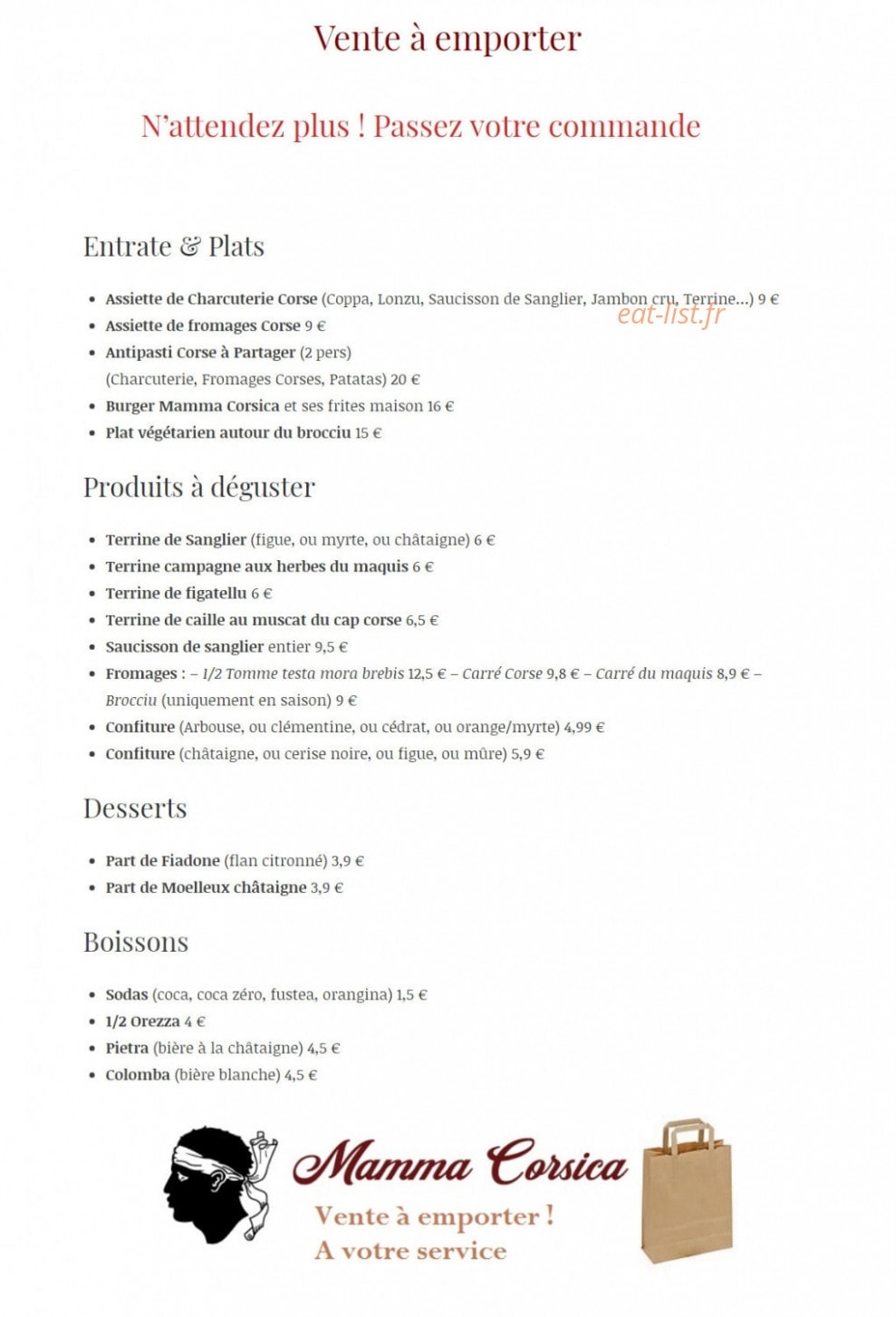 Mamma corsica — carte page 2