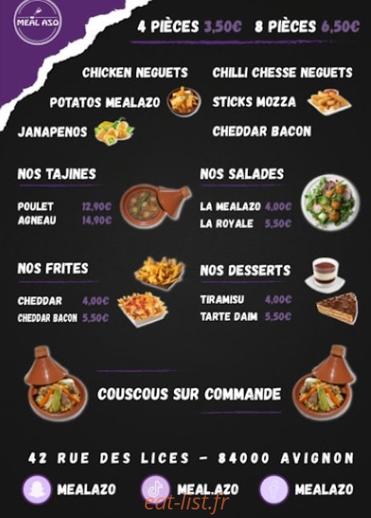 Meal azo — carte page 4