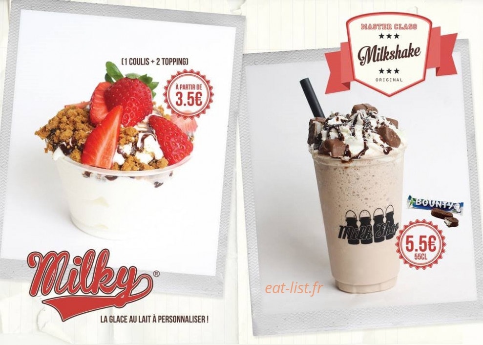 Milk shop — carte page 3