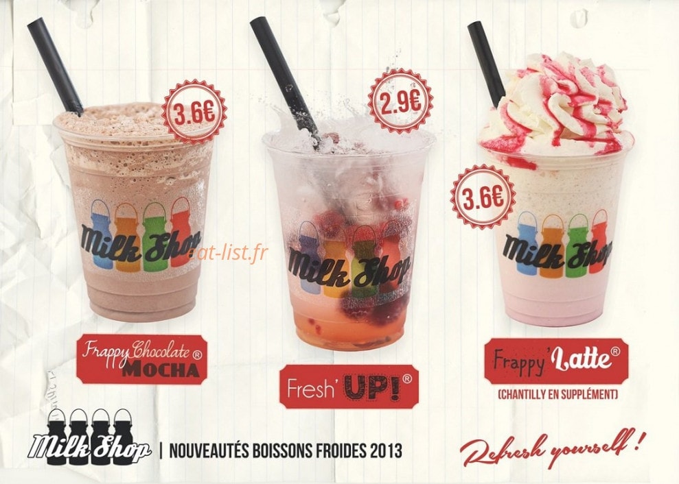 Milk shop — carte page 2