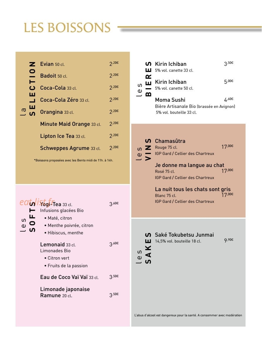 MoMa Sushi — carte page 21