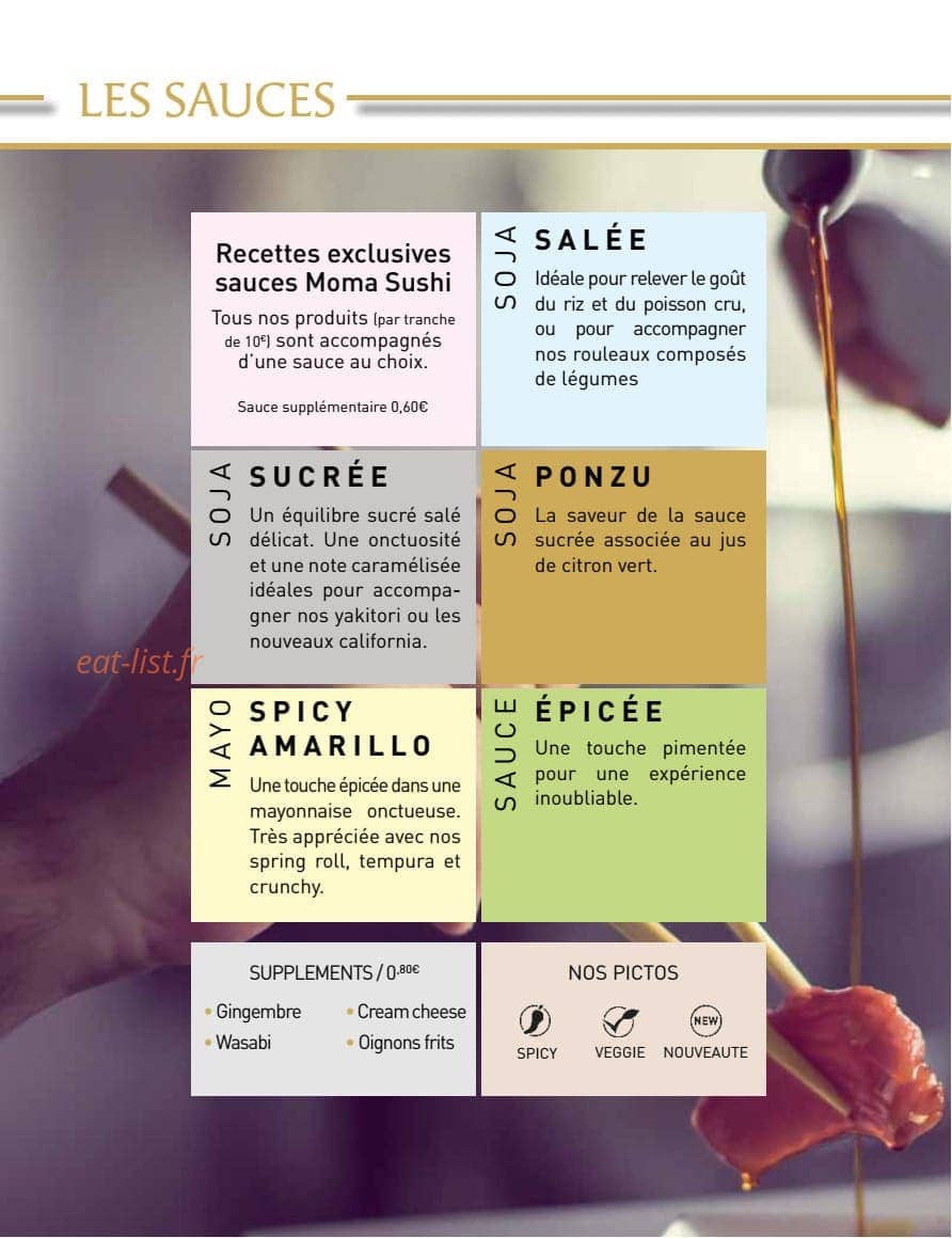 MoMa Sushi — carte page 22