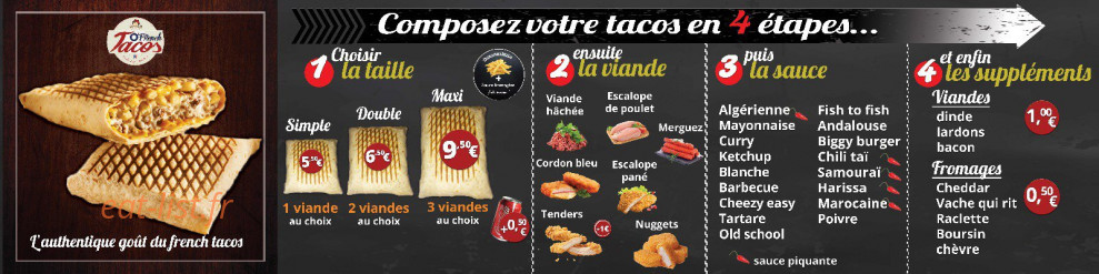 O'french Tacos — carte page 1