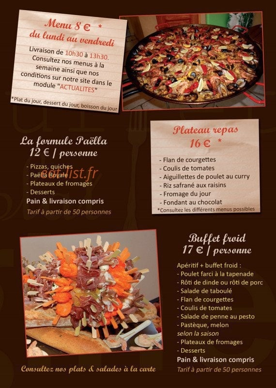 Ô Plaisir des mets — carte page 3