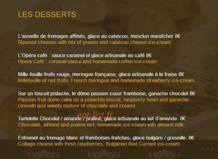 Opéra Café — carte page 6