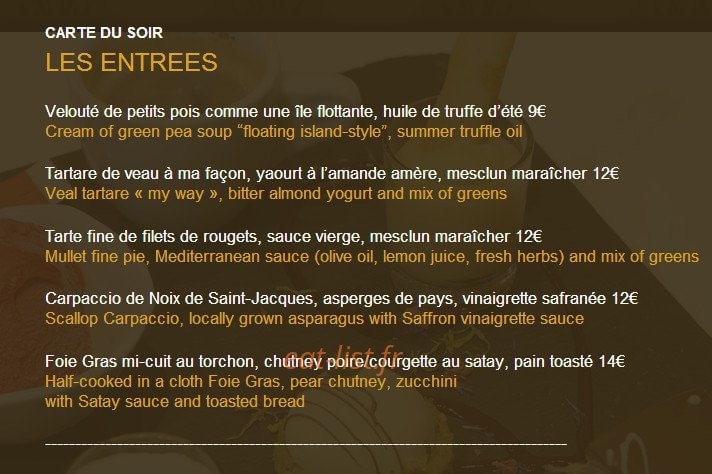 Opéra Café — carte page 4