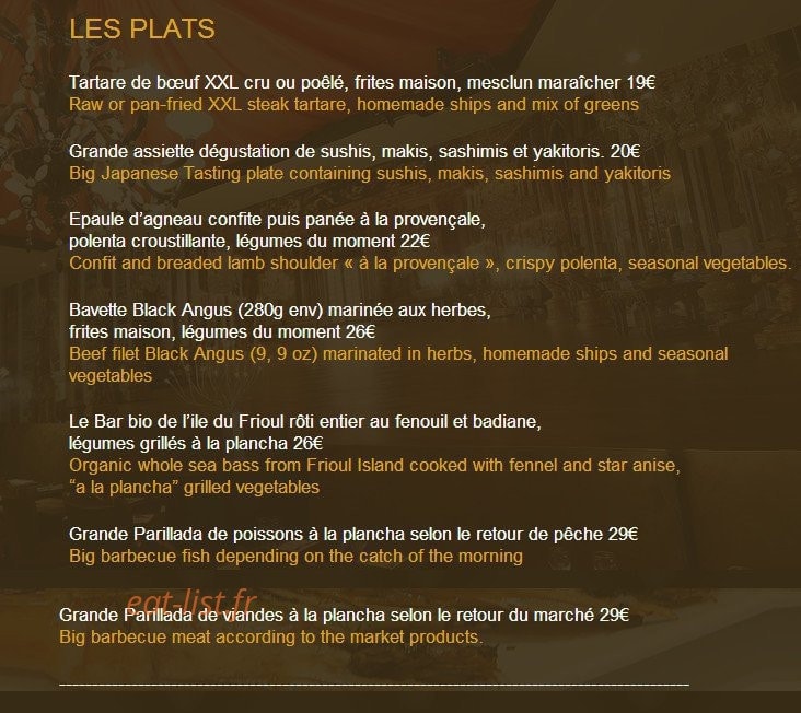 Opéra Café — carte page 5