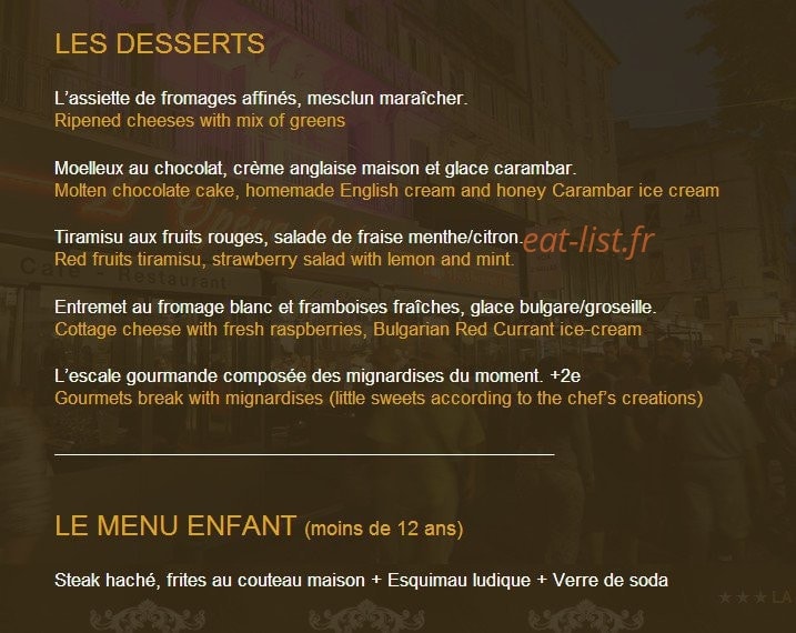 Opéra Café — carte page 3