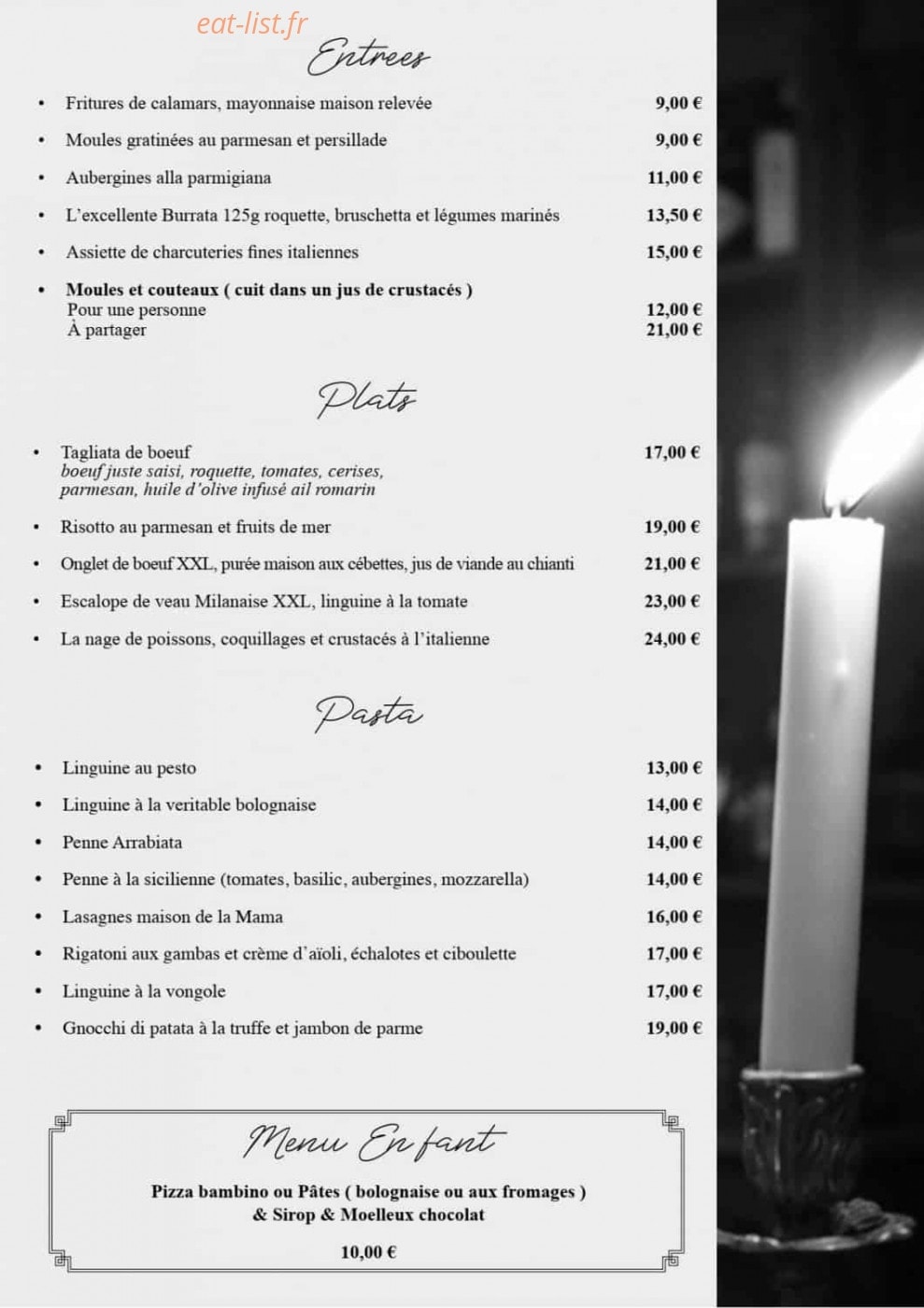 Osteria — carte page 5