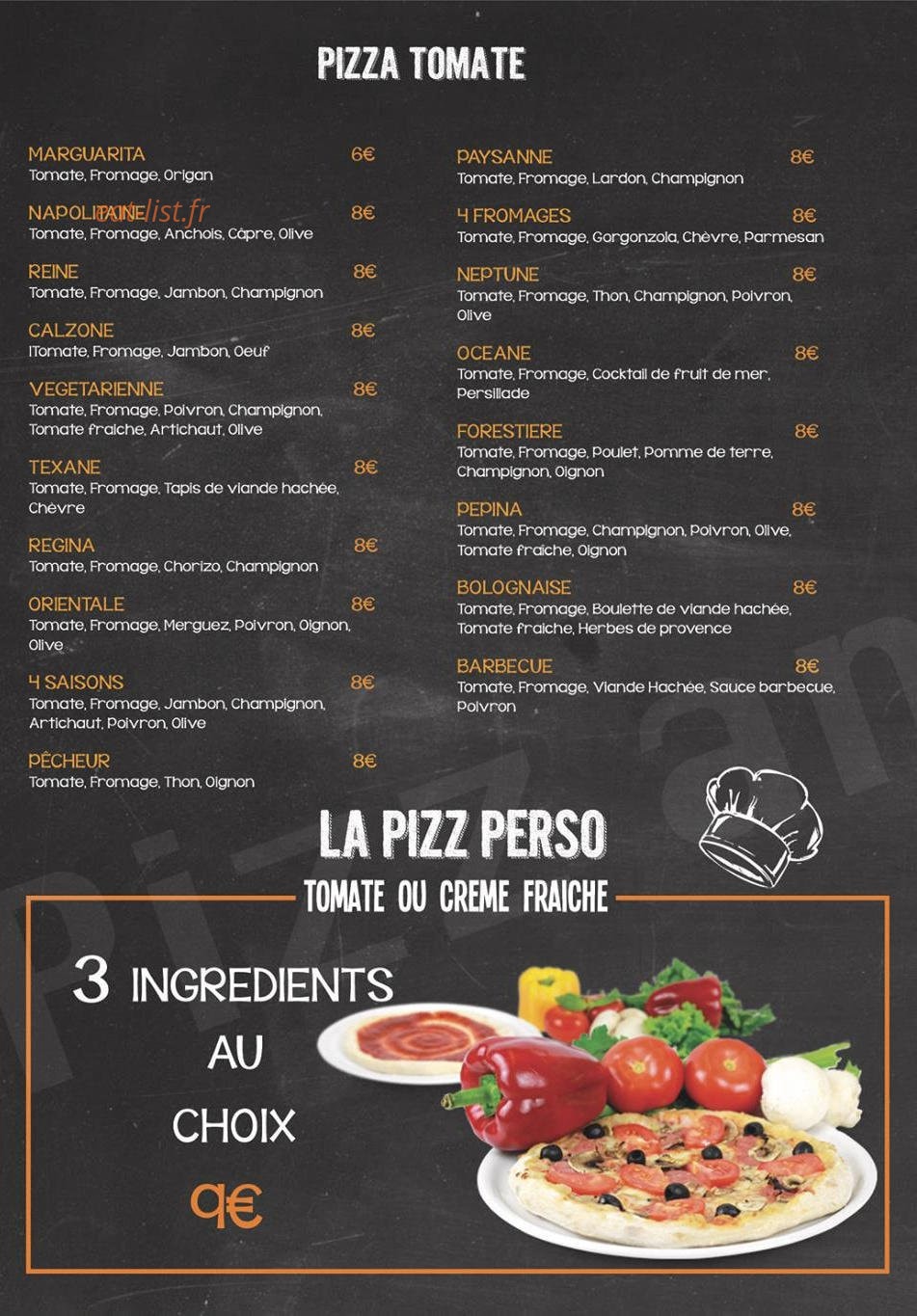 Pizz' & chips — carte page 2