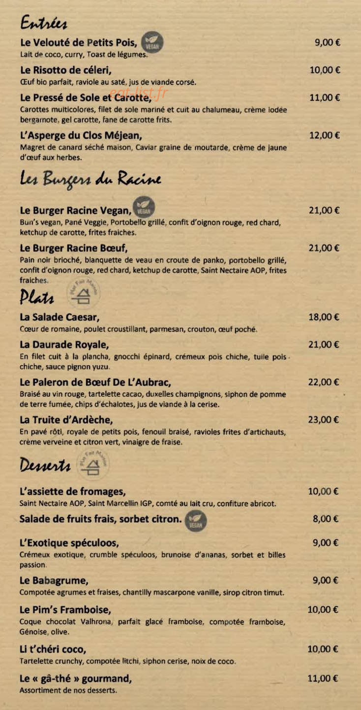 Racine — carte page 1
