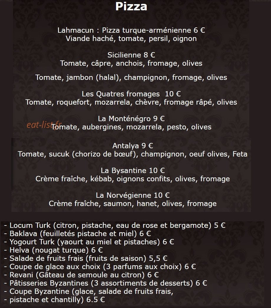 Restaurant des carmes — carte page 2