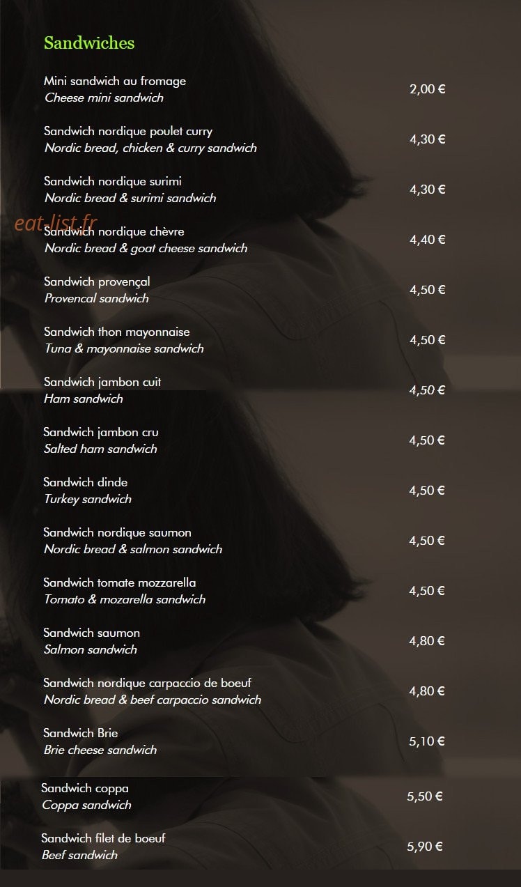 Restaurant Françoise — carte page 3