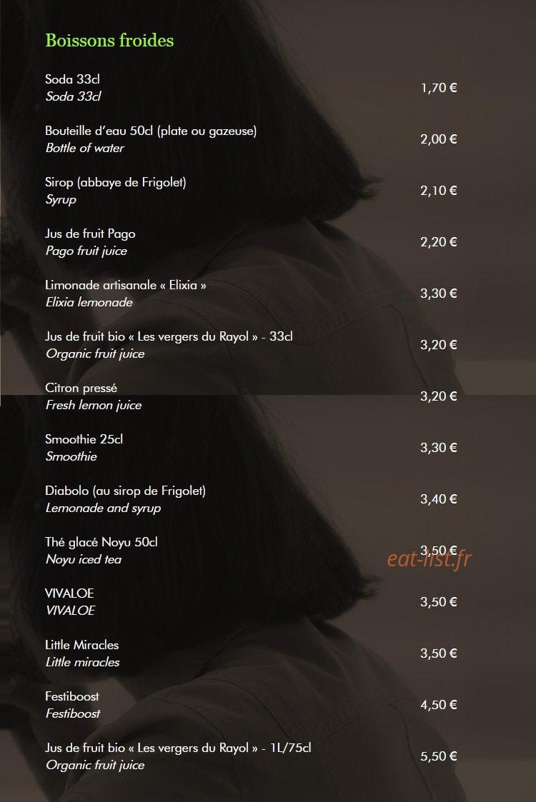 Restaurant Françoise — carte page 6