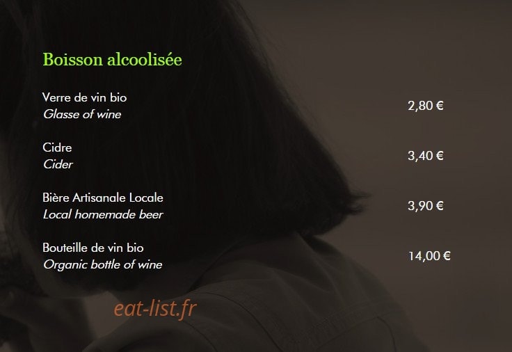 Restaurant Françoise — carte page 8