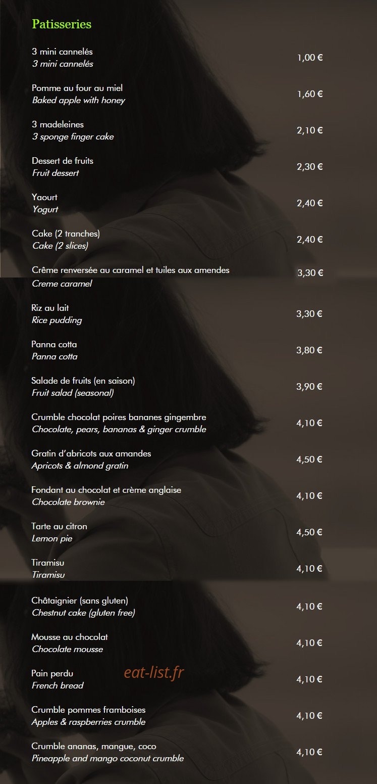 Restaurant Françoise — carte page 4
