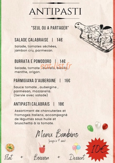Sapori di Calabria — carte page 1