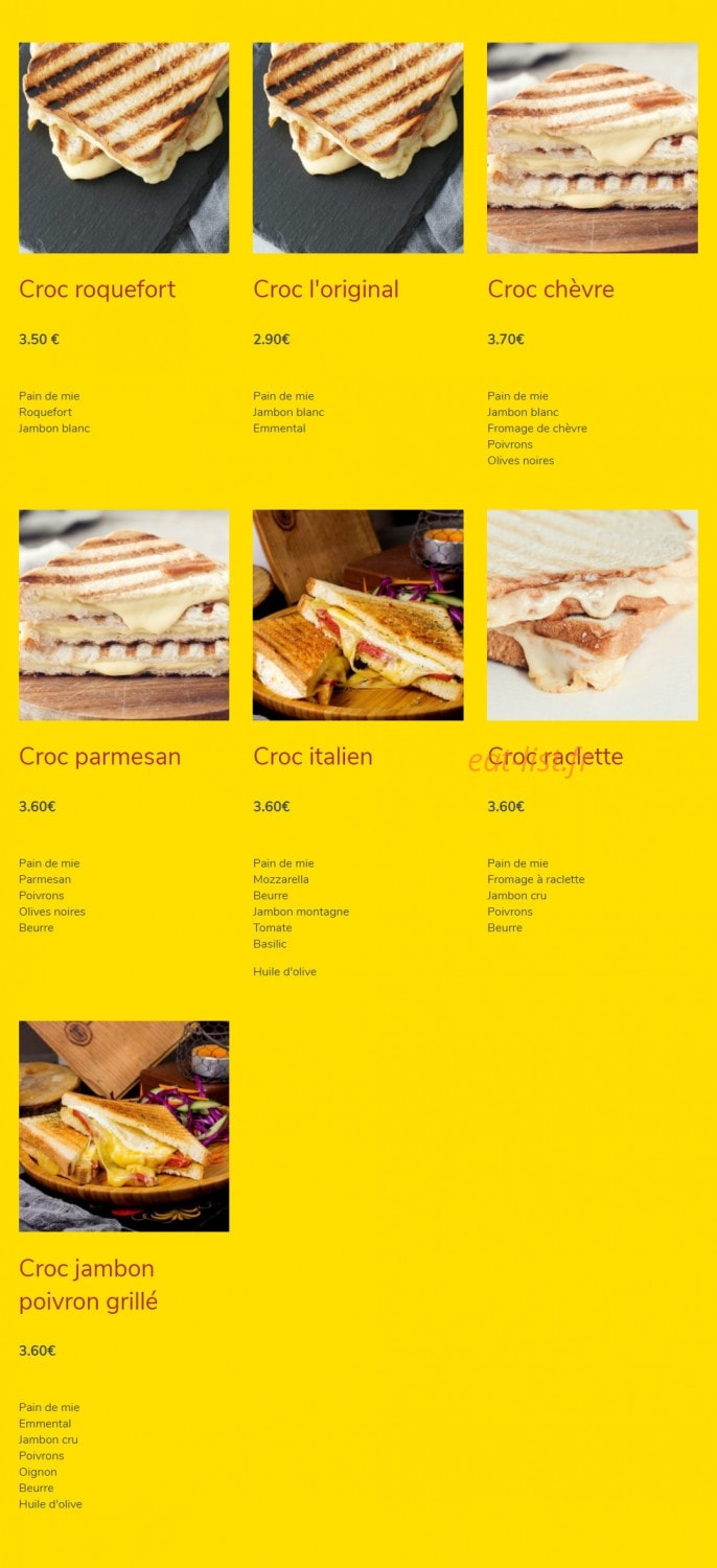 snack'king — carte page 4
