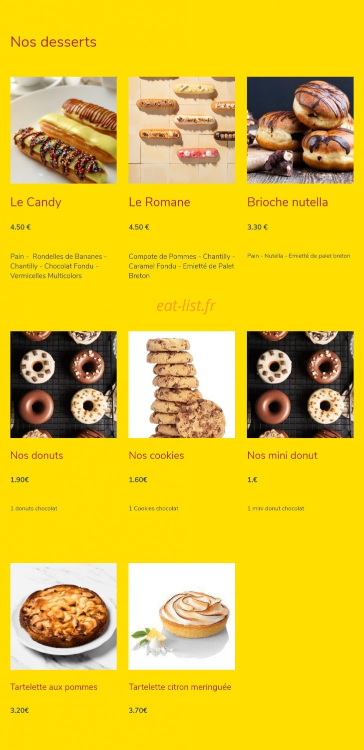 snack'king — carte page 16