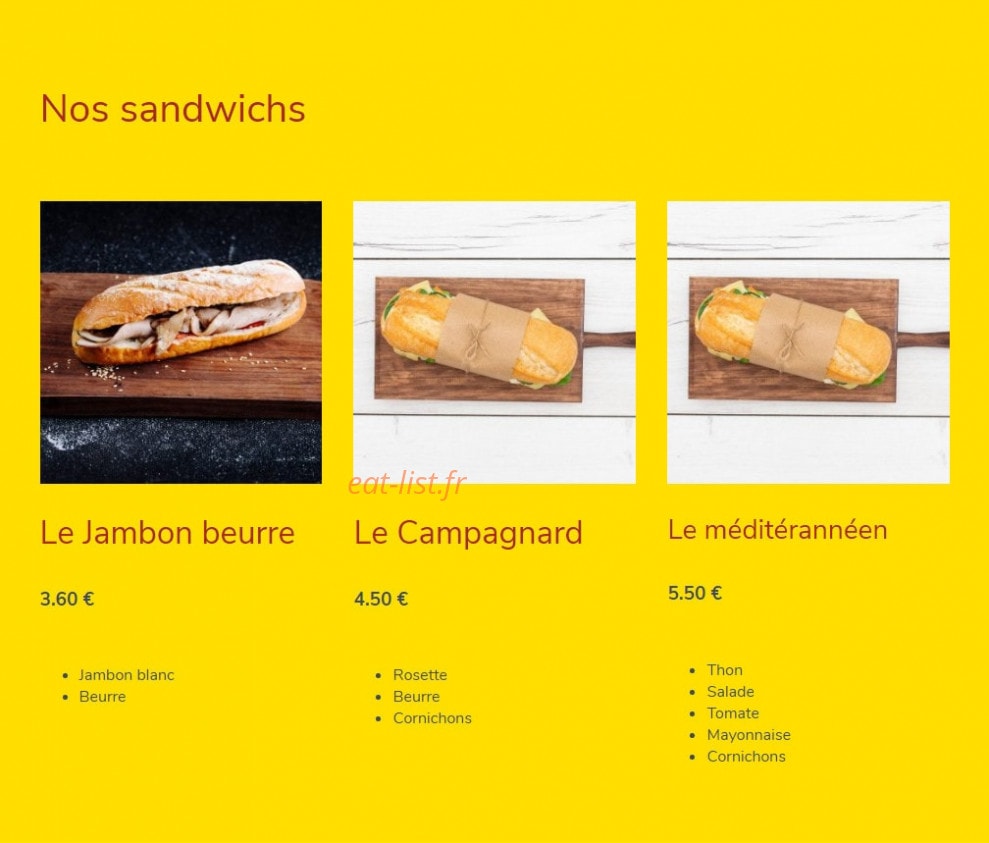 snack'king — carte page 3