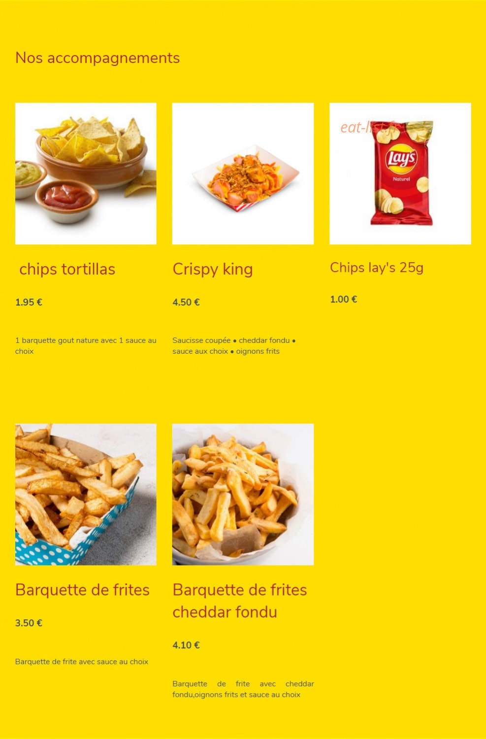 snack'king — carte page 15