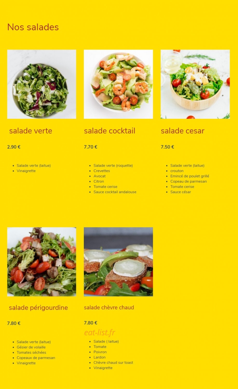 snack'king — carte page 2