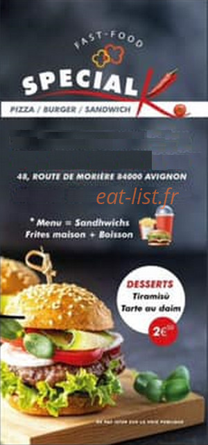 Special K — carte page 1