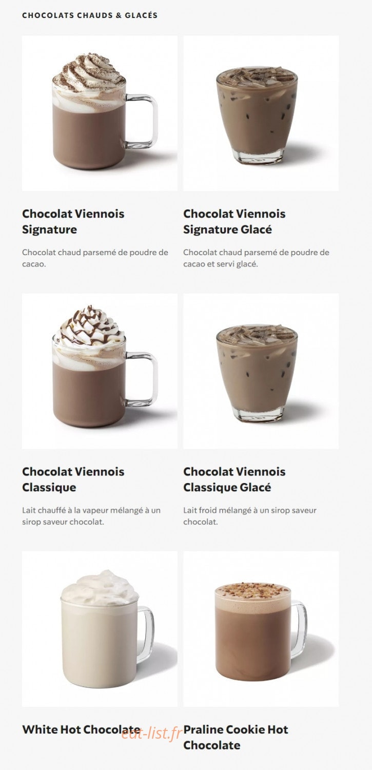 Starbucks Coffee — carte page 22