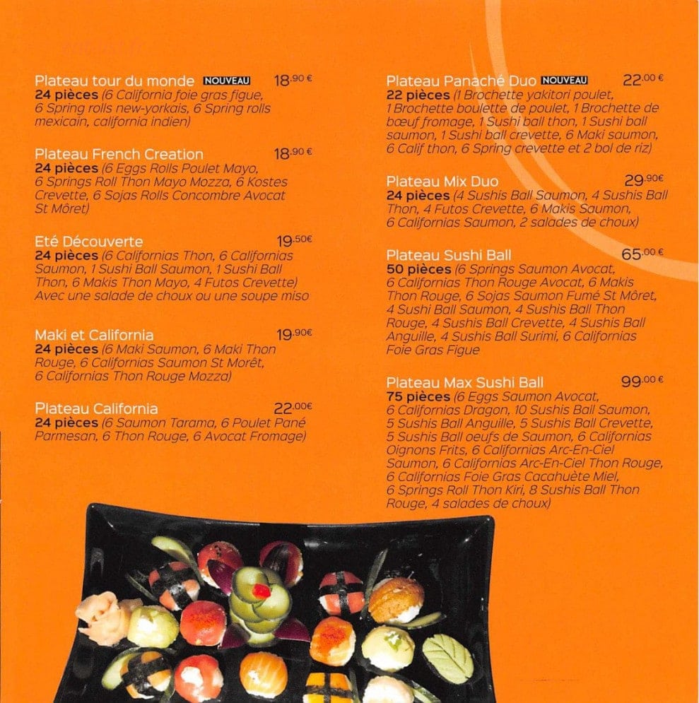 Sushi ball — carte page 11