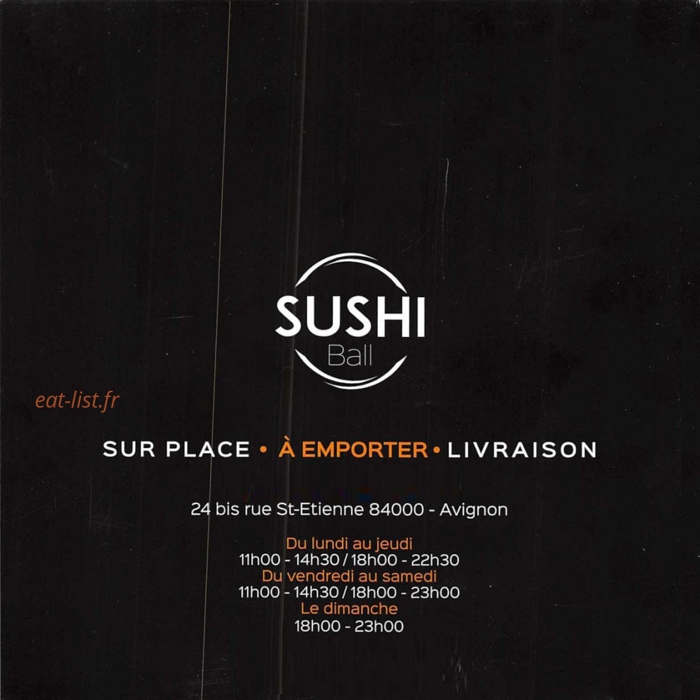Sushi ball — carte page 15