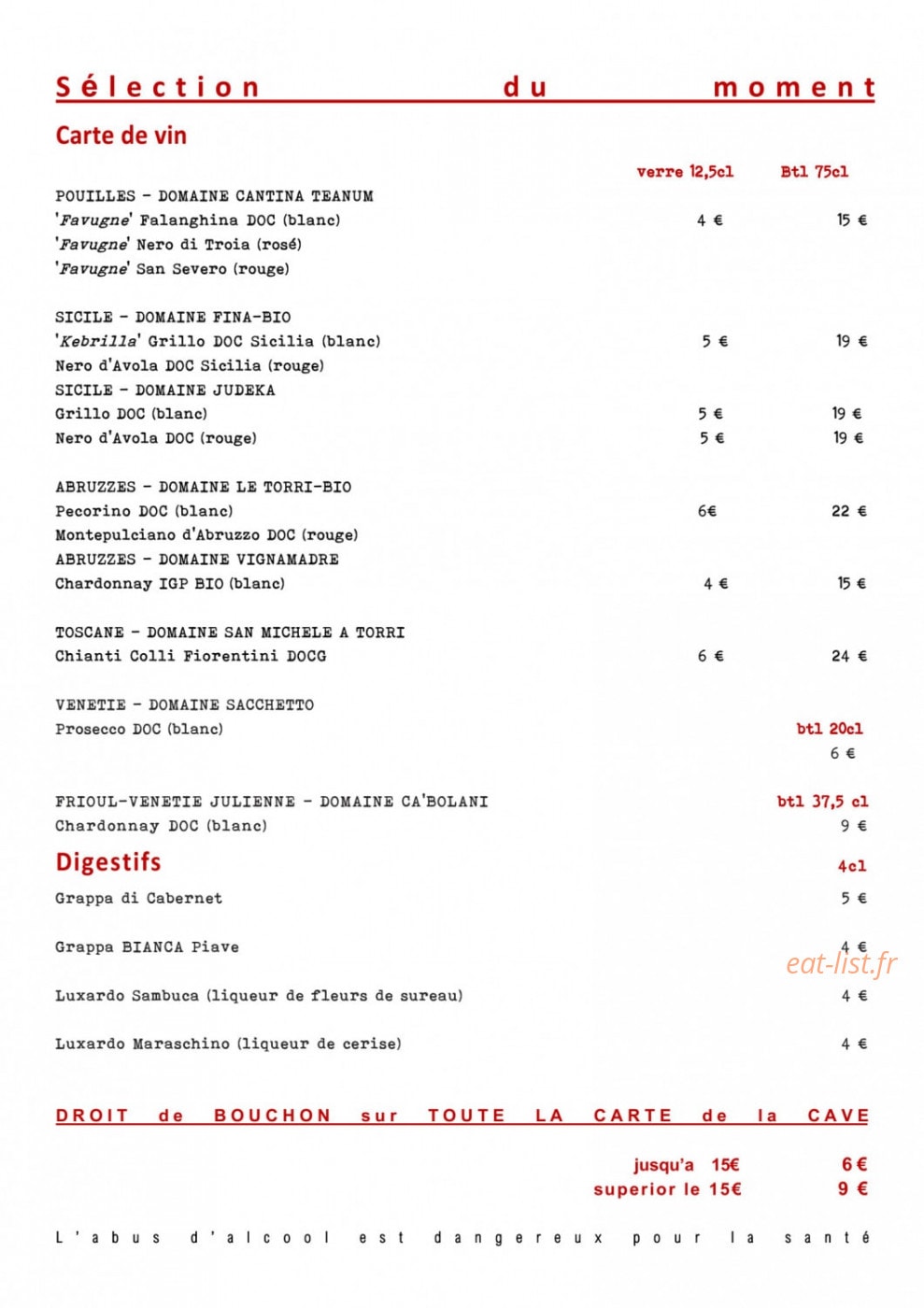 Une Margherite à Table — carte page 5
