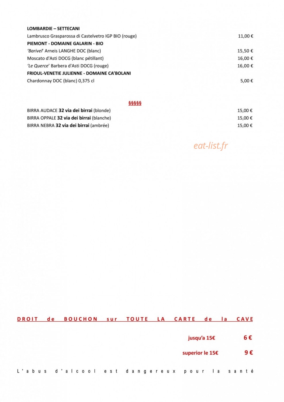 Une Margherite à Table — carte page 2