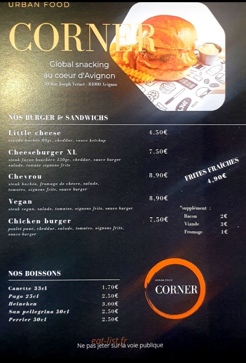 Urbanfood Corner — carte page 2