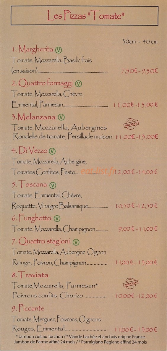 Vezzo Pizza — carte page 2