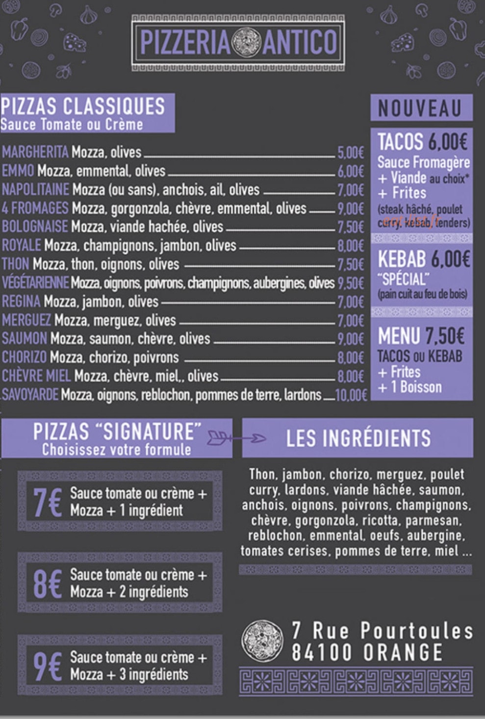 Antico — carte page 1