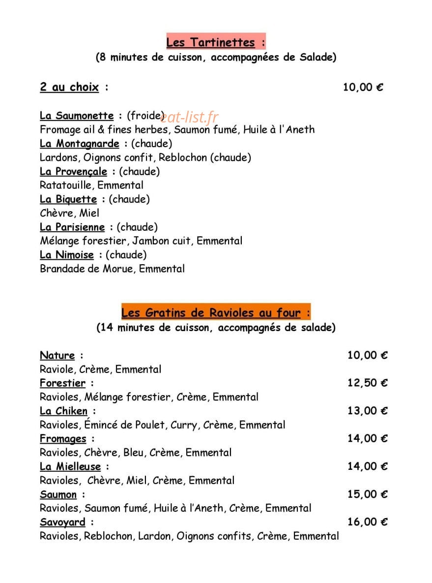 Au Chant De l'Heure — carte page 4