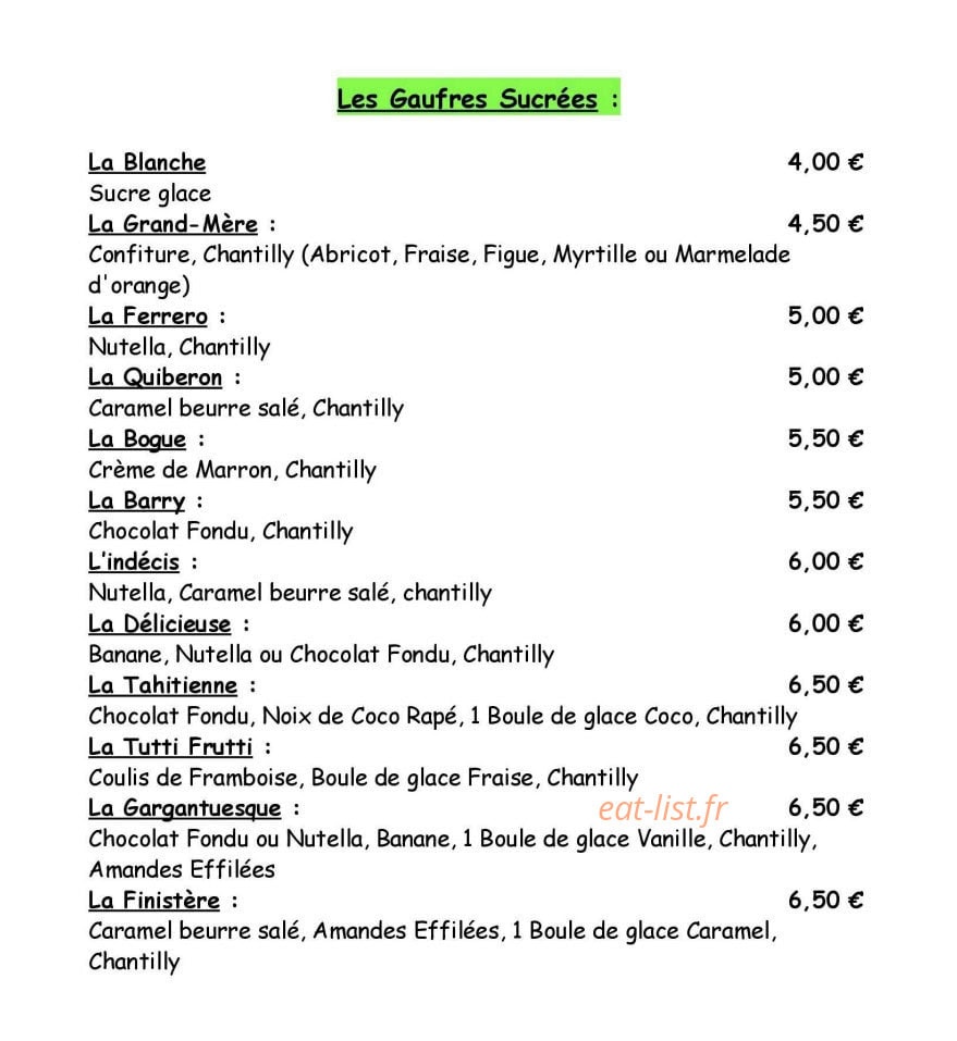 Au Chant De l'Heure — carte page 6