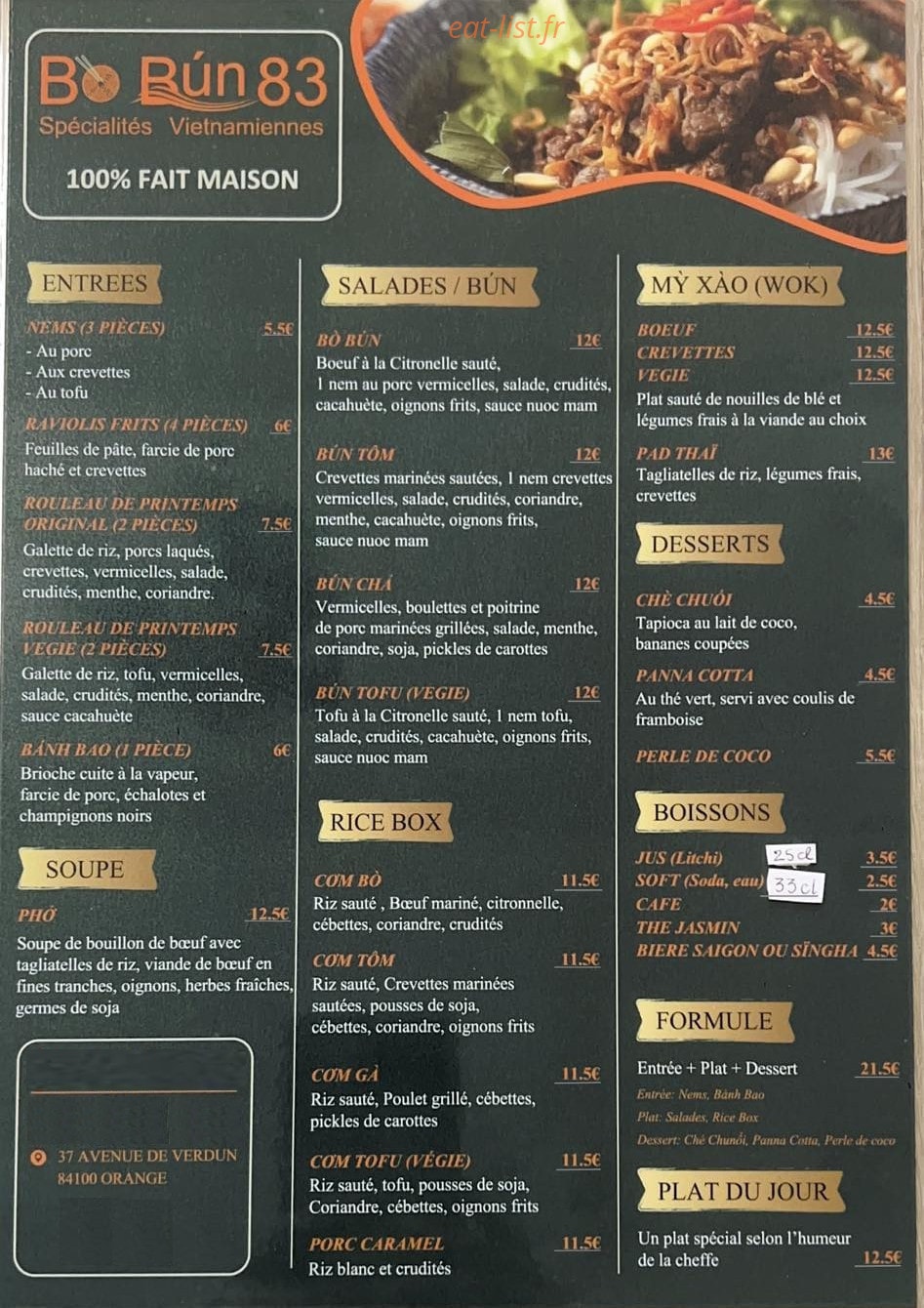 Bo bun — carte page 1