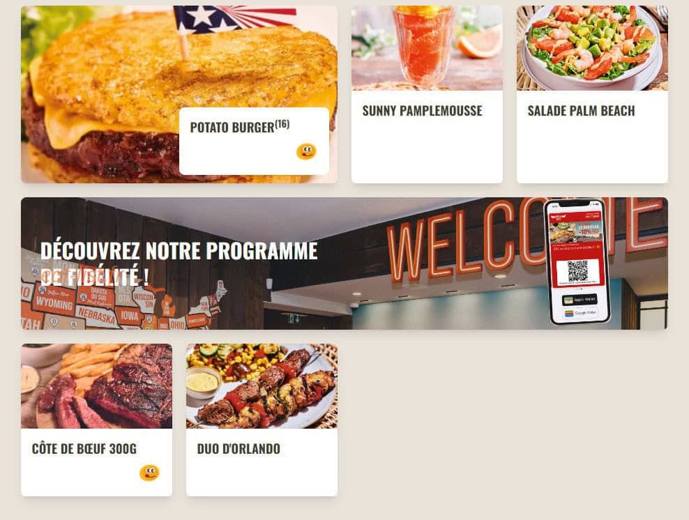 Buffalo Grill — carte page 1