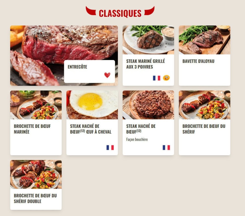 Buffalo Grill — carte page 6