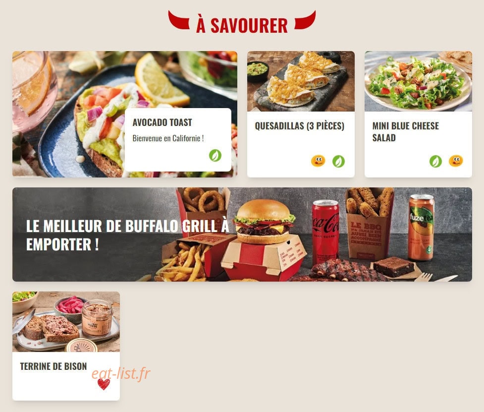 Buffalo Grill — carte page 3