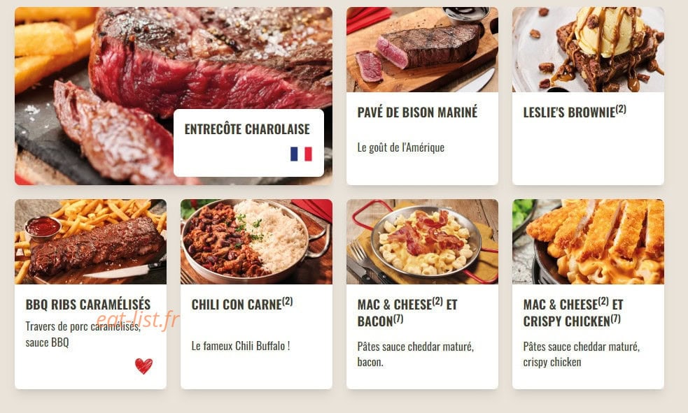 Buffalo Grill — carte page 2