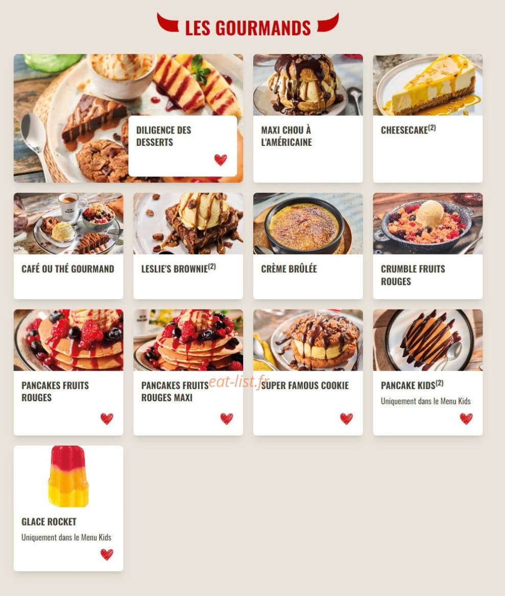 Buffalo Grill — carte page 15