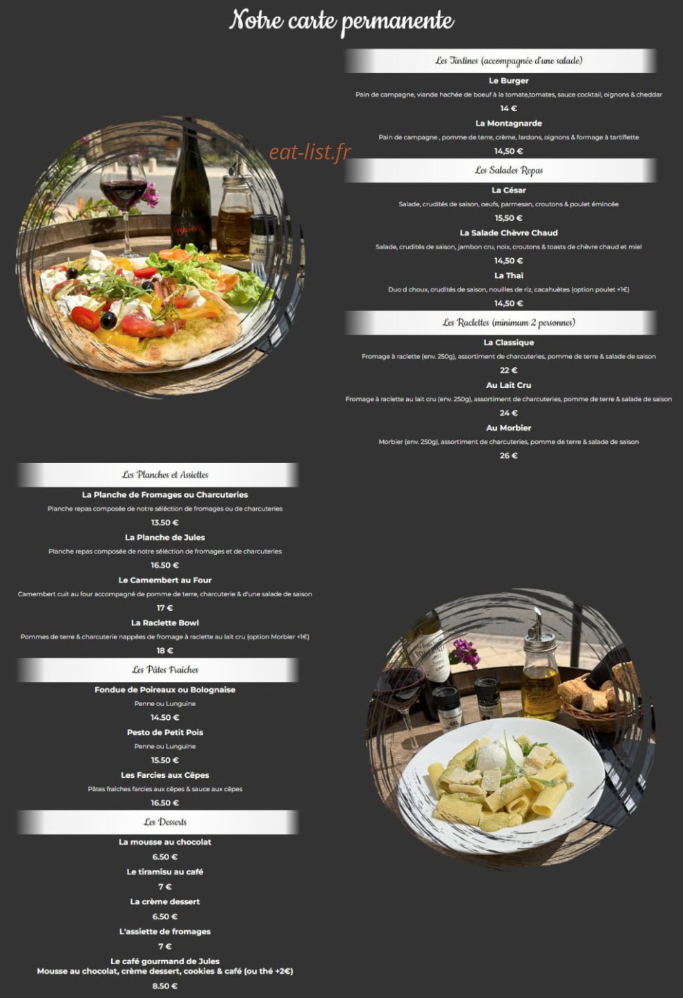 Chez Jules — carte page 1