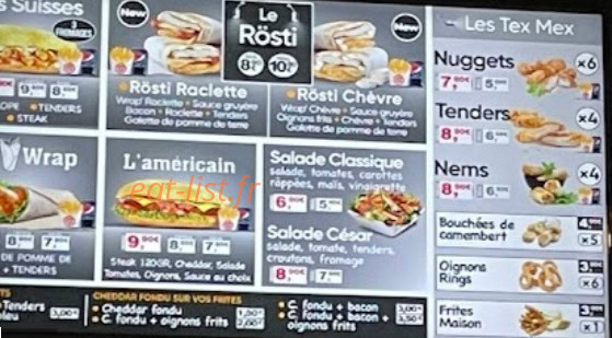 Grillade et Tacos — carte page 1
